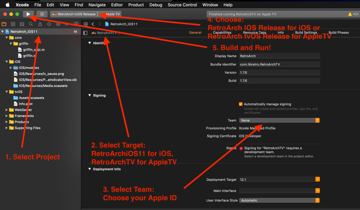 Xcode Steps